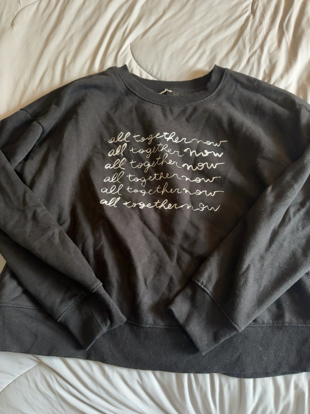 Urban Outfitters Black “All Together Now” Graphic Crewneck Sweatshirt